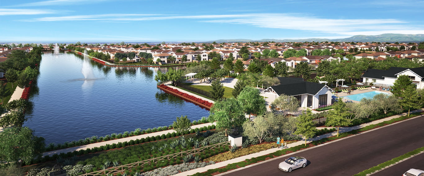 Aerial rendering of Northlake in North Natomas