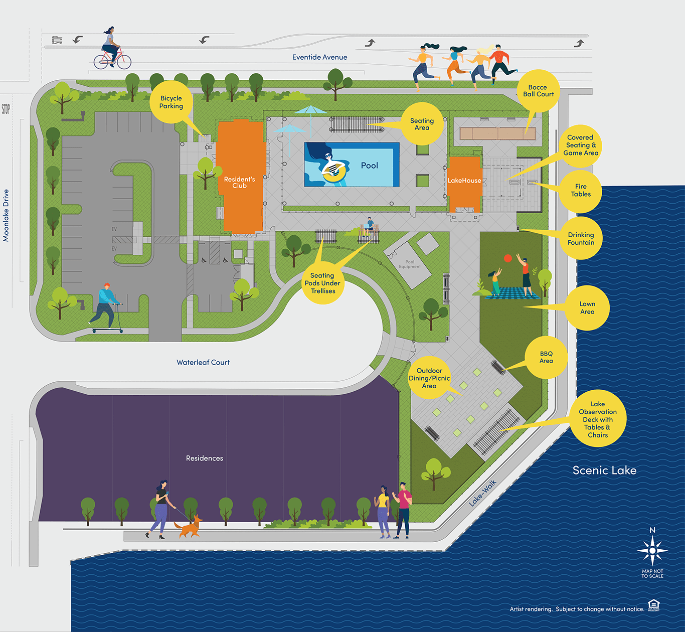 The Resident's Club & LakeHouse Site Map at Northlake